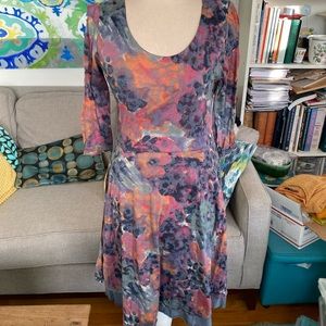 Plume and Thread Stretch Cotton Dress S Fully Lined Fit and Flare VGUC